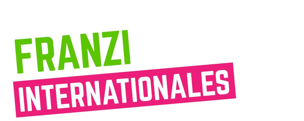 FRANZIINTERNATIONALESTEXTBLOCK IN MAGENTA UND GRÜN